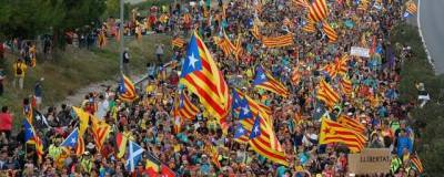 В Барселоне прошла акция с требованием независимости Каталонии
