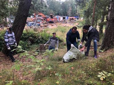 Более 50 человек вышли на субботник в лесу Ломоносовского района