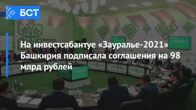 На инвестсабантуе «Зауралье-2021» Башкирия подписала соглашения на 98 млрд рублей