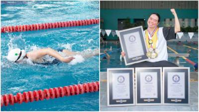 Пловчиха с синдромом Дауна установила четыре рекорда Гиннесса