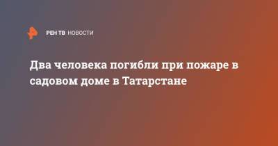 Два человека погибли при пожаре в садовом доме в Татарстане