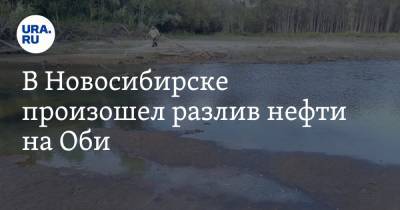 В Новосибирске произошел разлив нефти на Оби. Фото