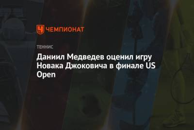 Даниил Медведев оценил игру Новака Джоковича в финале US Open