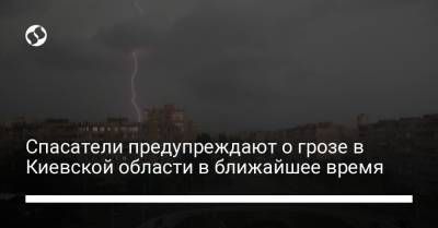 Спасатели предупреждают о грозе в Киевской области в ближайшее время