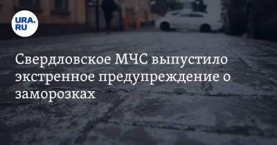 Свердловское МЧС выпустило экстренное предупреждение о заморозках