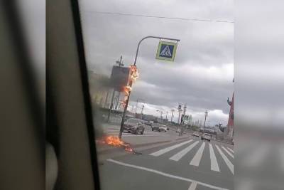 Цвет настроения черный: в центре Петербурга вспыхнул светофор
