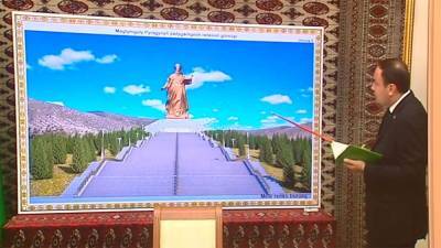 Бердымухамедов выбрал оттенок для строящегося памятника Махтумкули