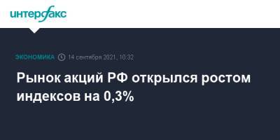 Рынок акций РФ открылся ростом индексов на 0,3%