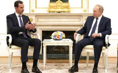 Путин провёл переговоры с президентом Сирии Башаром Асадом в Кремле