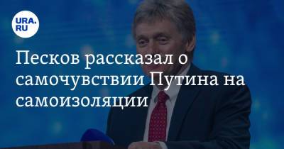 Песков рассказал о самочувствии Путина на самоизоляции. «Эффективность президента выше Спутника V»