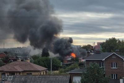 В Рязани произошёл крупный пожар