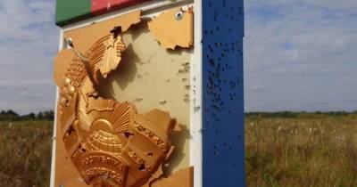 "Пострадал" пограничный знак: в Беларуси заявили об обстреле с территории Украины