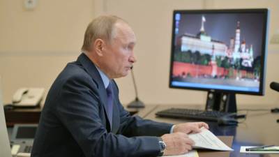 Владимир Путин участвует во встрече лидеров ОДКБ по видеосвязи