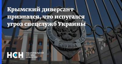 Крымский диверсант признался, что испугался угроз спецслужб Украины