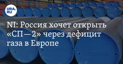 NI: Россия хочет открыть «СП—2» через дефицит газа в Европе