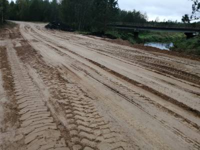 Размытую из-за бобровой плотины дорогу в Тверской области восстановили