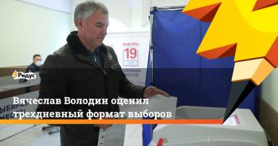 Вячеслав Володин оценил трехдневный формат выборов