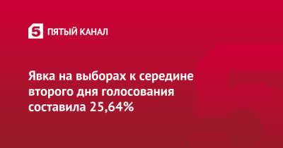 Явка на выборах к середине второго дня голосования составила 25,64%
