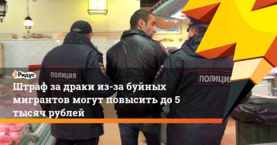 Штраф за драки из-за буйных мигрантов могут повысить до 5 тысяч рублей