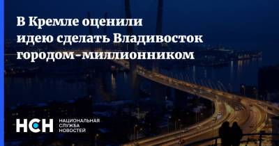 В Кремле оценили идею сделать Владивосток городом-миллионником