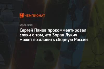 Сергей Панов прокомментировал слухи о том, что Зоран Лукич может возглавить сборную России