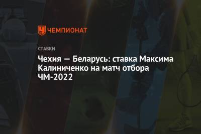 Чехия — Беларусь: ставка Максима Калиниченко на матч отбора ЧМ-2022