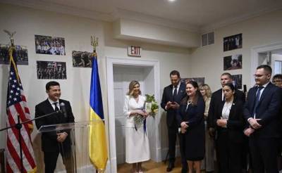 Чета Зеленских приняла участие в открытии "Украинского дома" в Вашингтоне, - ОП