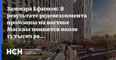 Заммэра Ефимов: В результате редевелопмента промзоны на востоке Москвы появится около 15 тысяч рабочих мест