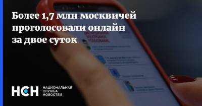 Более 1,7 млн москвичей проголосовали онлайн за двое суток