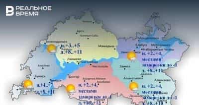 Сегодня в Татарстане местами дождь, сильный ветер и до +13 градусов