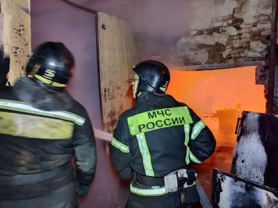 В Челябинске произошел крупный пожар в производственном ангаре
