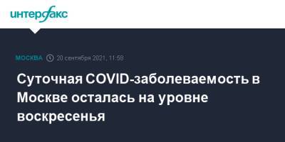 Суточная COVID-заболеваемость в Москве осталась на уровне воскресенья