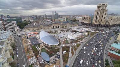 На Павелецкой площади после благоустройства открылась центральная часть нового парка