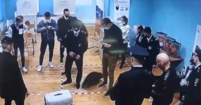 В Москве на избирательном участке пытались поймать енота