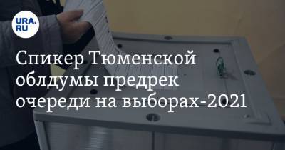 Спикер Тюменской облдумы предрек очереди на выборах-2021. Фото