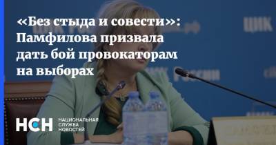 «Без стыда и совести»: Памфилова призвала дать бой провокаторам на выборах