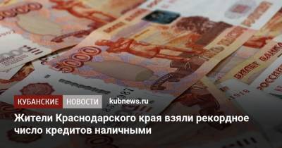 Жители Краснодарского края взяли рекордное число кредитов наличными
