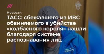 ТАСС: сбежавшего из ИВС обвиняемого в убийстве «колбасного короля» нашли благодаря системе распознавания лиц