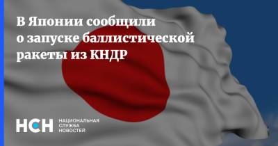 В Японии сообщили о запуске баллистической ракеты из КНДР