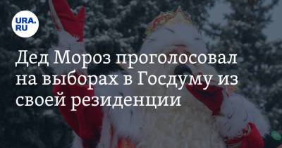 Дед Мороз проголосовал на выборах в Госдуму из своей резиденции