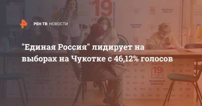 "Единая Россия" лидирует на выборах на Чукотке с 46,12% голосов