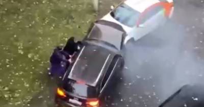 Пьяный россиянин протаранил семь автомобилей и попал на видео