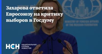 Захарова ответила Евросоюзу на критику выборов в Госдуму