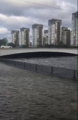 В Петербурге из-за сильных дождей реки начали выходить из берегов