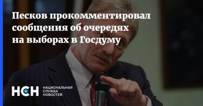 Песков прокомментировал сообщения об очередях на выборах в Госдуму