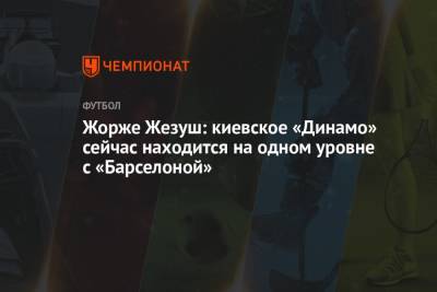 Жорже Жезуш: киевское «Динамо» сейчас находится на одном уровне с «Барселоной»