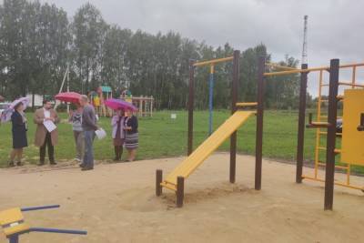 Благодаря старосте в деревне Зубково Белевского района появилась современная спортивная площадка