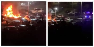 В Харькове за одну ночь сгорело шесть машин: детали и фото с места ЧП