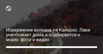 Извержение вулкана на Канарах. Лава уничтожает дома и подбирается к морю: фото и видео - liga.net - Украина