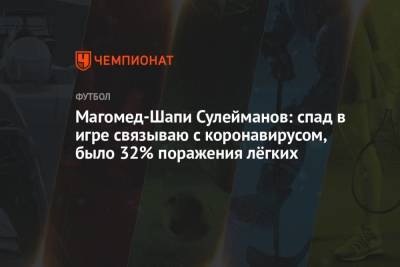 Магомед-Шапи Сулейманов: спад в игре связываю с коронавирусом, было 32% поражения лёгких